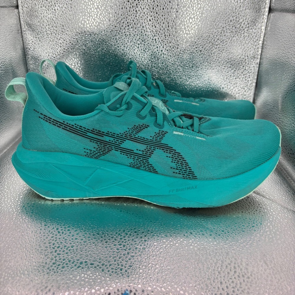 ASICS Novablast 4 Teal Black Running Shoes 1011B974 Mens 10